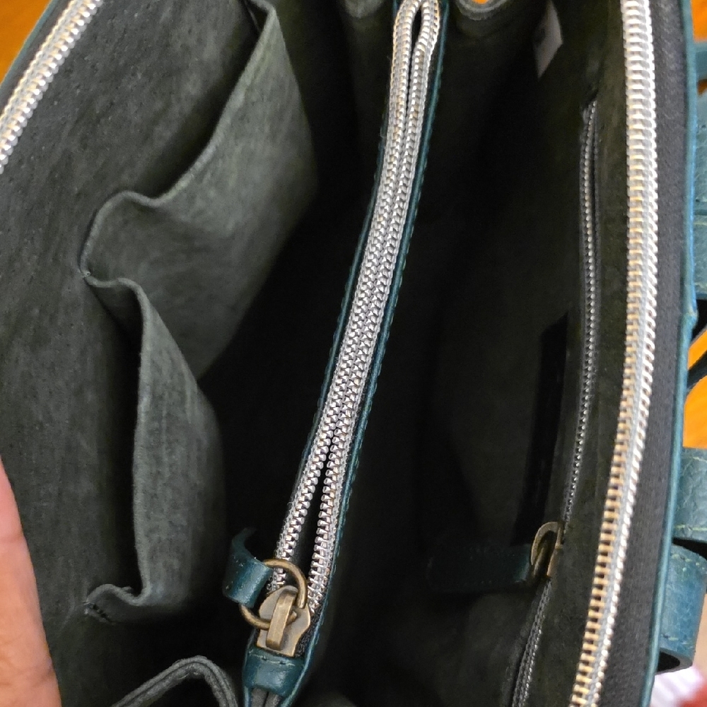 Embossed Green Backpack - Picture 3 of 5
